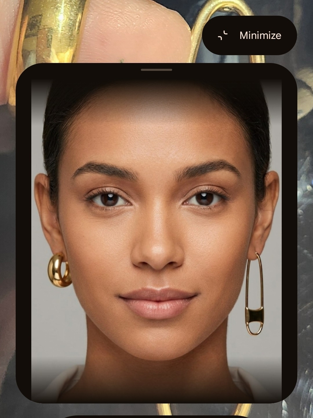 Designer Mismatched Statement Earrings | Monet Gold Hoop & RM Safety Pin Drop
